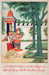 Mahajanaka Jataka (Gravur, ca. 1910)