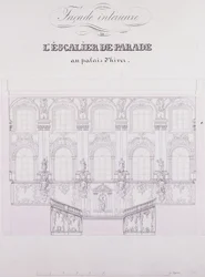 Innere Fassade der Parade-Treppe im Winterpalast; Fassade intérieure de l