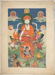 Eine von 12 Zeichnungen tibetischer Gottheiten von einem tibetischen Künstler, wahrscheinlich in Lhasa, ca. 1800
