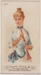 Oboe, aus der Serie Musikinstrumente N82 für Duke-Zigaretten, 1888