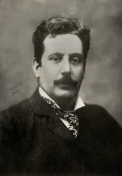 Porträt des italienischen Komponisten Giacomo Puccini