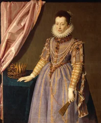 Porträt von Christine von Lothringen, Ehefrau von Großherzog Ferdinando I. de