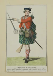 Malcolm McPherson, Korporal im Black Watch Regiment, wegen Desertion erschossen, 1743
