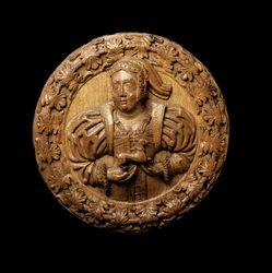 Rundel, gedacht als Darstellung von Margaret Tudor, von der Decke der Königlichen Präsenzkammer im Stirling Castle, 1540