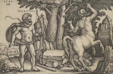 Herkules tötet Nessus, aus Die Arbeiten des Herkules, 1542