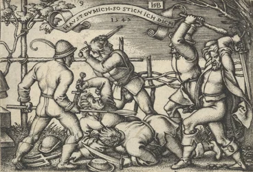 Bauernschlägerei, aus Das Bauernfest oder die zwölf Monate, 1547