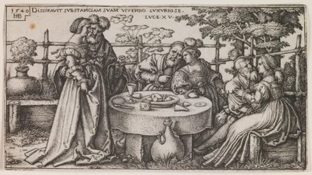 Der verlorene Sohn verschwendet sein Vermögen