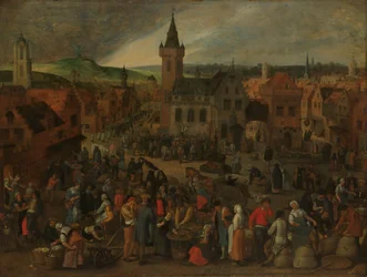 Markttag in einer flämischen Stadt