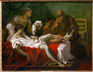 Der heilige Antonius von Padua heilt einen Jungen