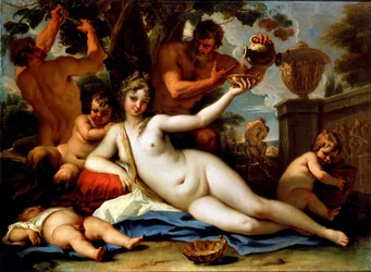 Bacchantin und Satyrn, um 1713