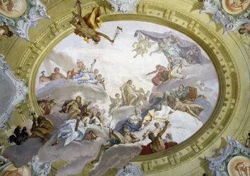 Die Apotheose des Herkules. Fresko von Sebastiano Ricci (1659-1734). Marucelli Fensi Palast, Florenz.