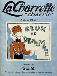 Deauville-Casino-Dealer, Illustration von Sem für das Titelblatt der Monatszeitschrift „La charrette charrie“ (1922)