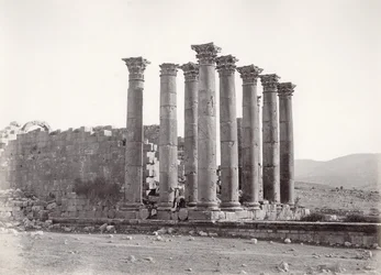 Tempel der Artemis von Südosten, Jerash, 1867