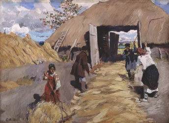 Das Dreschen, 1916