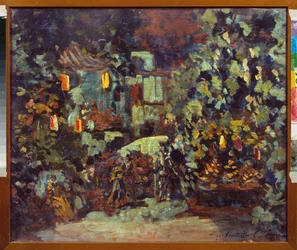 Bühnenbild für die Oper Don Quichotte von Jules Massenet