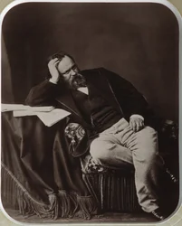 Porträt von Aleksandr Ivanovich Herzen 1812-1870, 1861