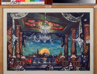 Bühnenbild für die Oper "Die Geschichten von Hoffmann" von Jacques Offenbach