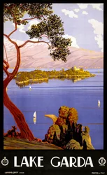 Vintage-Plakat für den Gardasee, Italien