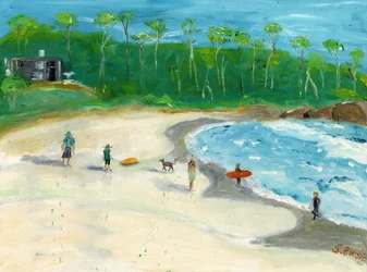 Sommer-Strandszene