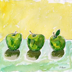 Lebendiges Apfel Stillleben