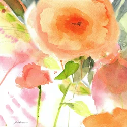 Sanfte Pfirsichblüten