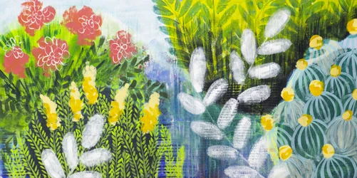 Farbenfrohe Gartenblüten
