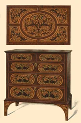 Kommode mit Intarsien, 1905