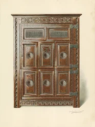 Eichenschrank (Walisisch) (Chromolitho)