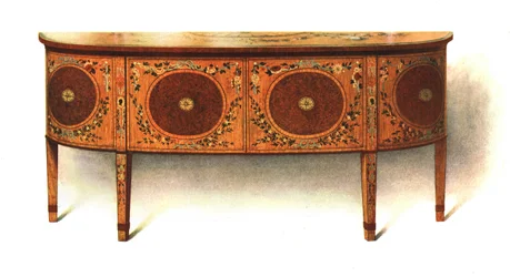 Bemalter Sideboard-Kommode, 1908