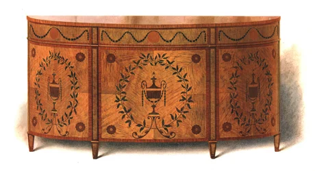 Satinholz-Kommode, 1908