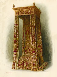 Gepolstertes Bett, Hampton Court Palace