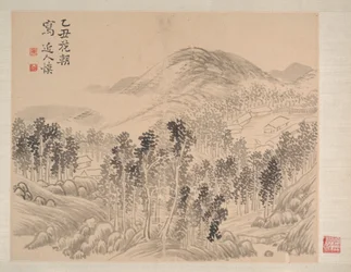 Landschaften und Blumen, datiert 1745