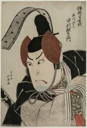 Schauspieler Nakamura Utaemon III (Shikan) als Ishikawa Goemon in der Schlacht von Okehazama (Okehazama Gassen)
