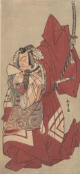 Kabuki-Schauspieler Ichikawa Danjuro V in einer Shibaraku-Stop Right There! Rolle, 11. Monat 1776