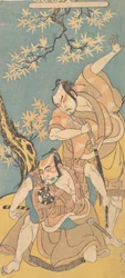 Szene aus dem Drama Otokoyama Yunzei Kurabe, 12. Monat, 1768
