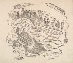 Shinabazu Benten Kaicho: Zeremonie der Verehrung von Benten im Shinabazu-Tempel, 18. Jahrhundert