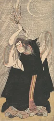 Der Schauspieler Nakamura Nakazo in der Rolle von Kan Shojo