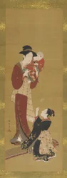 Frau, ein Baby und ein junges Mädchen, 1726-1868