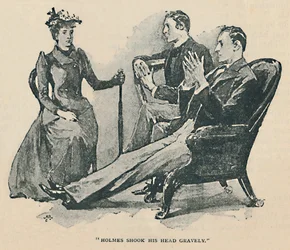 Holmes schüttelte ernsthaft den Kopf, 1892