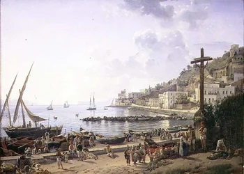 Die Bucht von Mergellina, Neapel