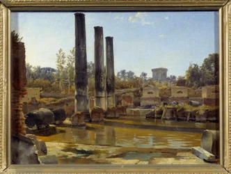 Der Tempel des Serapis in Pozzuoli. Gemälde von Sylvester Feodosiyevich Shchedrin (Sylvestre Shchedrin) (1791-1830)