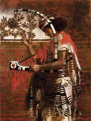 Ein junger Musiker im Tempeldienst während des Laubhüttenfestes, später Hosanna genannt, 1862