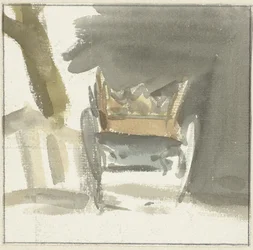Bauernwagen, von hinten gesehen