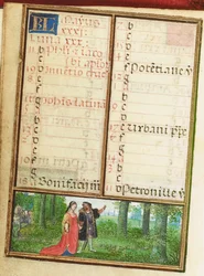Folio aus einem Miniatur-Stundenbuch, Gebrauch von Rom, Brügge