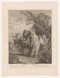 Umzug von Theaterfiguren
