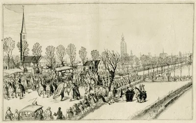 Ankunft der fünf spanischen Botschafter in Rijswijk, Februar 1608