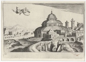 Stadtansicht mit Merkur