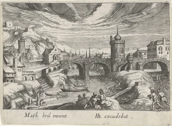 Stadtansicht mit einem Fluss