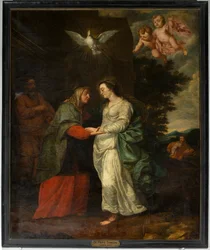 Pfarrkirche (Parochiekerk Sint-Eligius). Gemälde. "Maria besucht Elisabeth". Simon De Pape. 17. Jahrhundert.