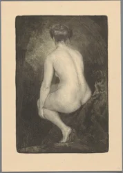 Sitzende nackte Frau